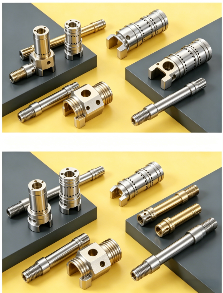 Machined shaft installed in industrial mechanical assembly