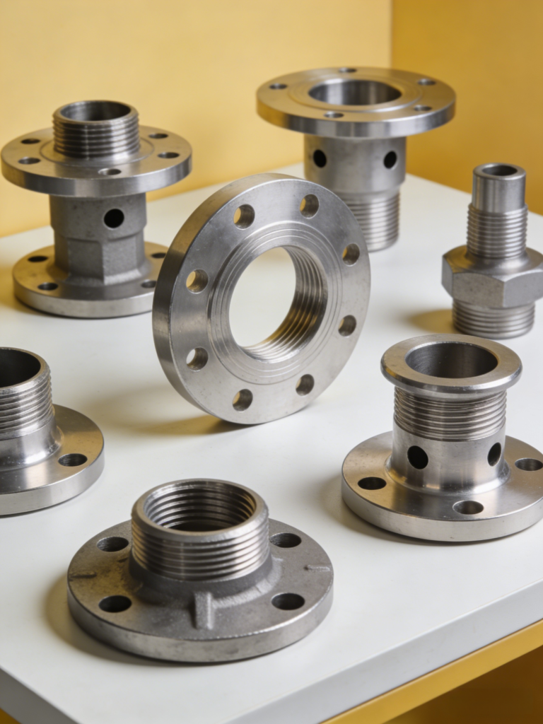 Stainless steel threaded blind flange with protective coating for corrosion resistance