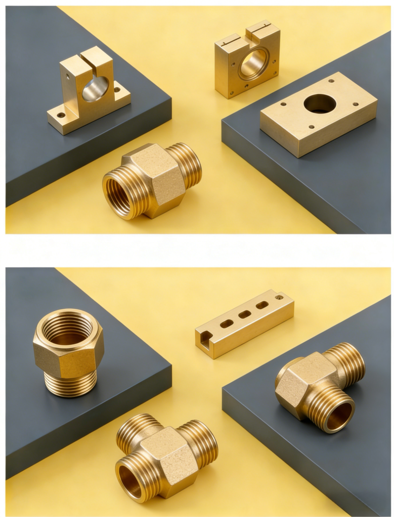 CNC Machined C36000 Brass Threaded Pipe Fitting Adapter with Nickel Plating for Fluid Systems