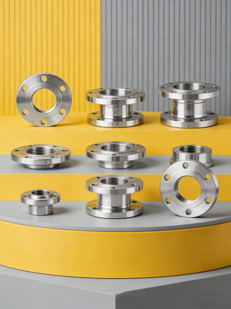 Stainless steel threaded blind flange with protective coating for corrosion resistance