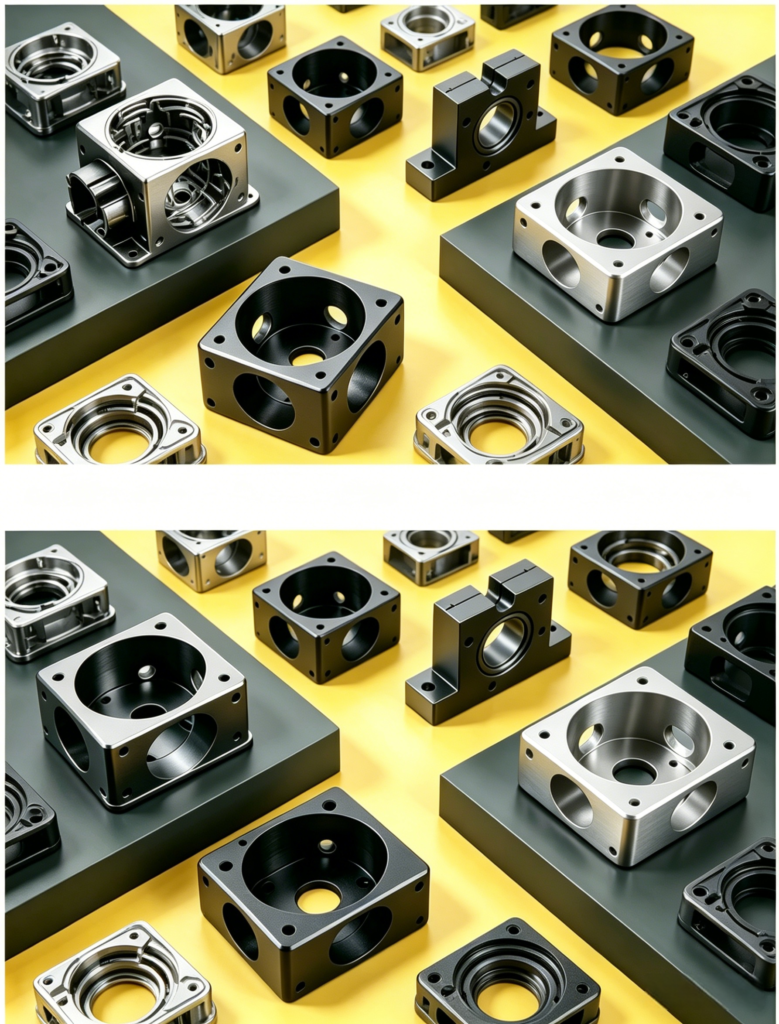 Aluminum cube housing used in industrial automation system