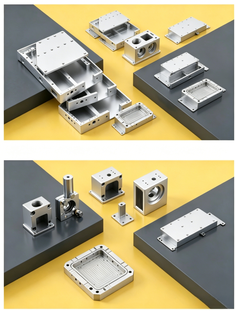 Custom engineered extruded aluminum electronics enclosure for electronic systems.