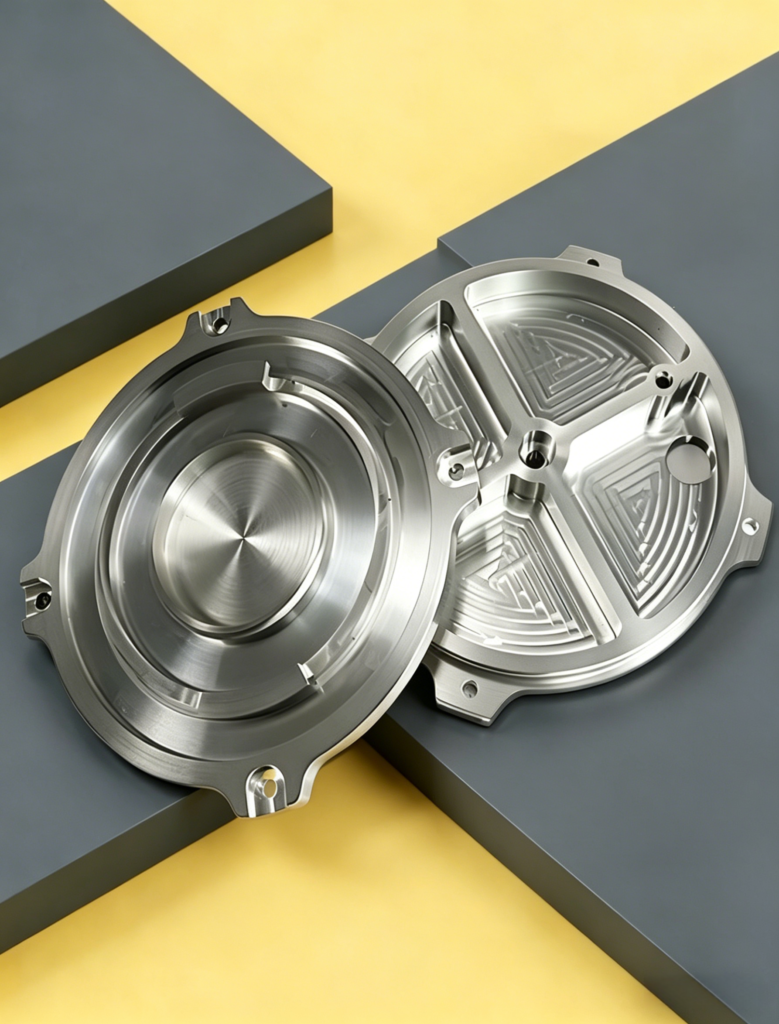 CNC machined aluminum End Cap for Pipe used in industrial structural applications
