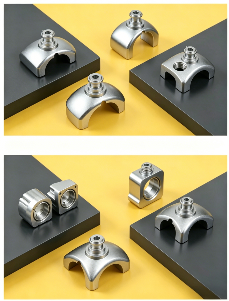 CNC machined aluminum support bracket precision structural component