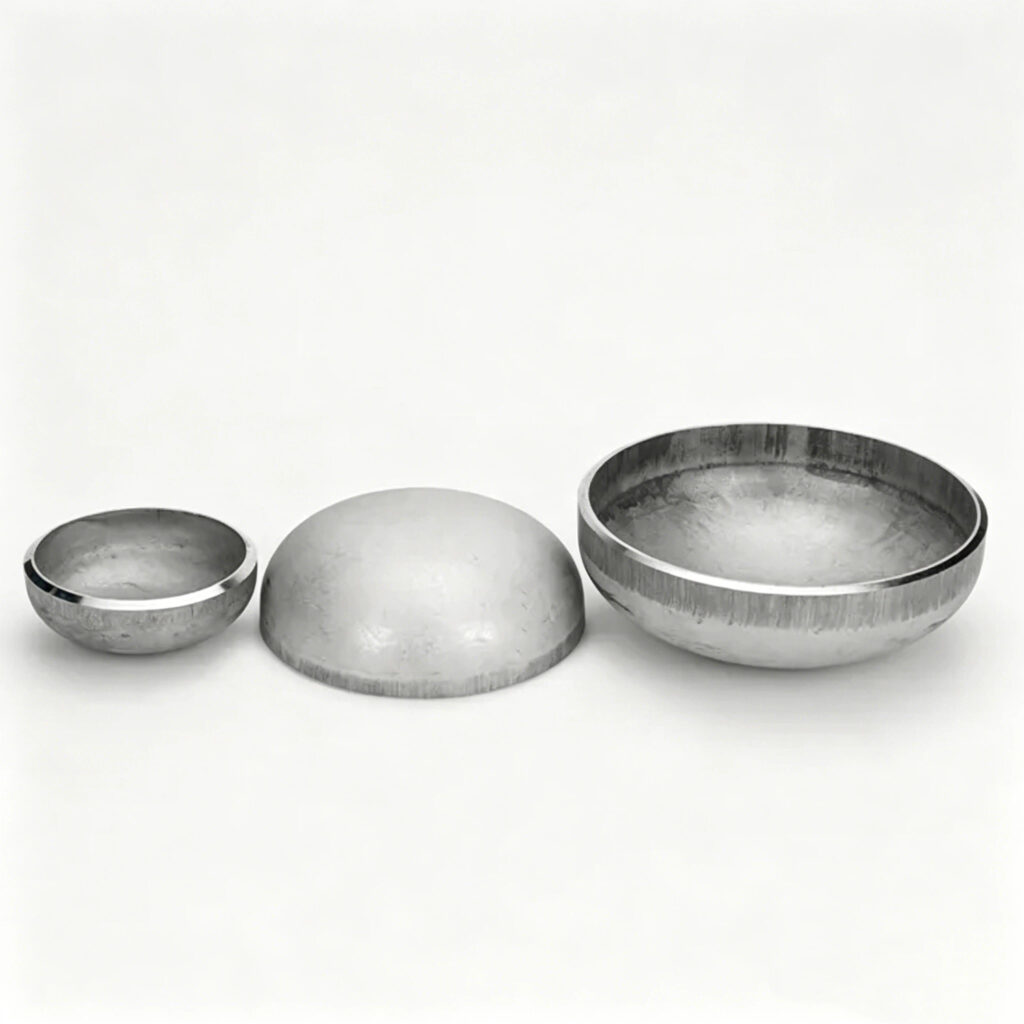 Matte metal stainless steel pipe end caps pipe fitting