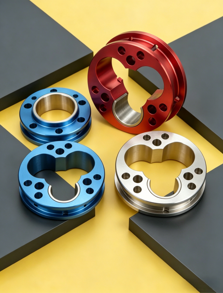Precision machined tripod joint housing with anodized protection