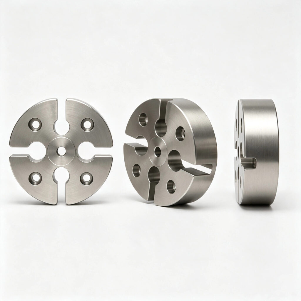 Industrial feedthrough assembly flange with CNC machining