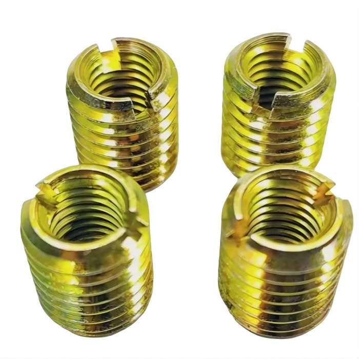 Custom Threaded Sleeve for Bolt featuring brass insert design for thread repair and reinforcement
