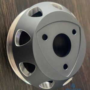 Sandblasted Aluminum Wheel Hub Cap with Black Hard Anodizing for Long-Term Protection - CNC Machining Services - cncmachin...