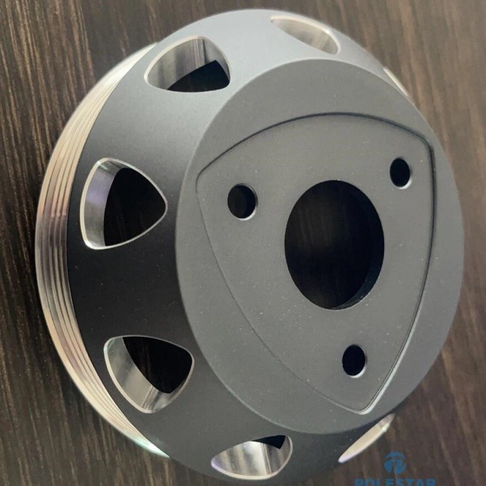 Sandblasted Aluminum Wheel Hub Cap with Black Hard Anodizing for Long-Term Protection - CNC Machining Services - cncmachin...