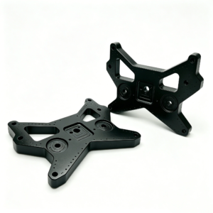 Black Coated Shock Tower Plates with Accurate 3/8″ Thick for Cold Air Intake CNC Machining Milling - CNC Milling Ser...