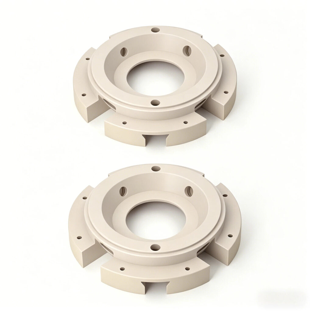 Design PVC Mounting Flange 120P Premium Plastic Safe for Easy-Fit Industrial Base - CNC Turning Service - cncmachiningmill...