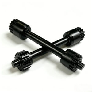 Black Oxide Carb Steel Pinion Shaft 6mm Diameter 25mm Length for Reliable Precision Ground - CNC Turning Service - cncmach...