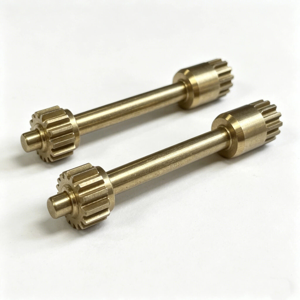 Reliable Sandblasted Brass Gear Shaft 8mm Diameter 100mm Length for RC Car Transmission - CNC Turning Service - cncmachini...