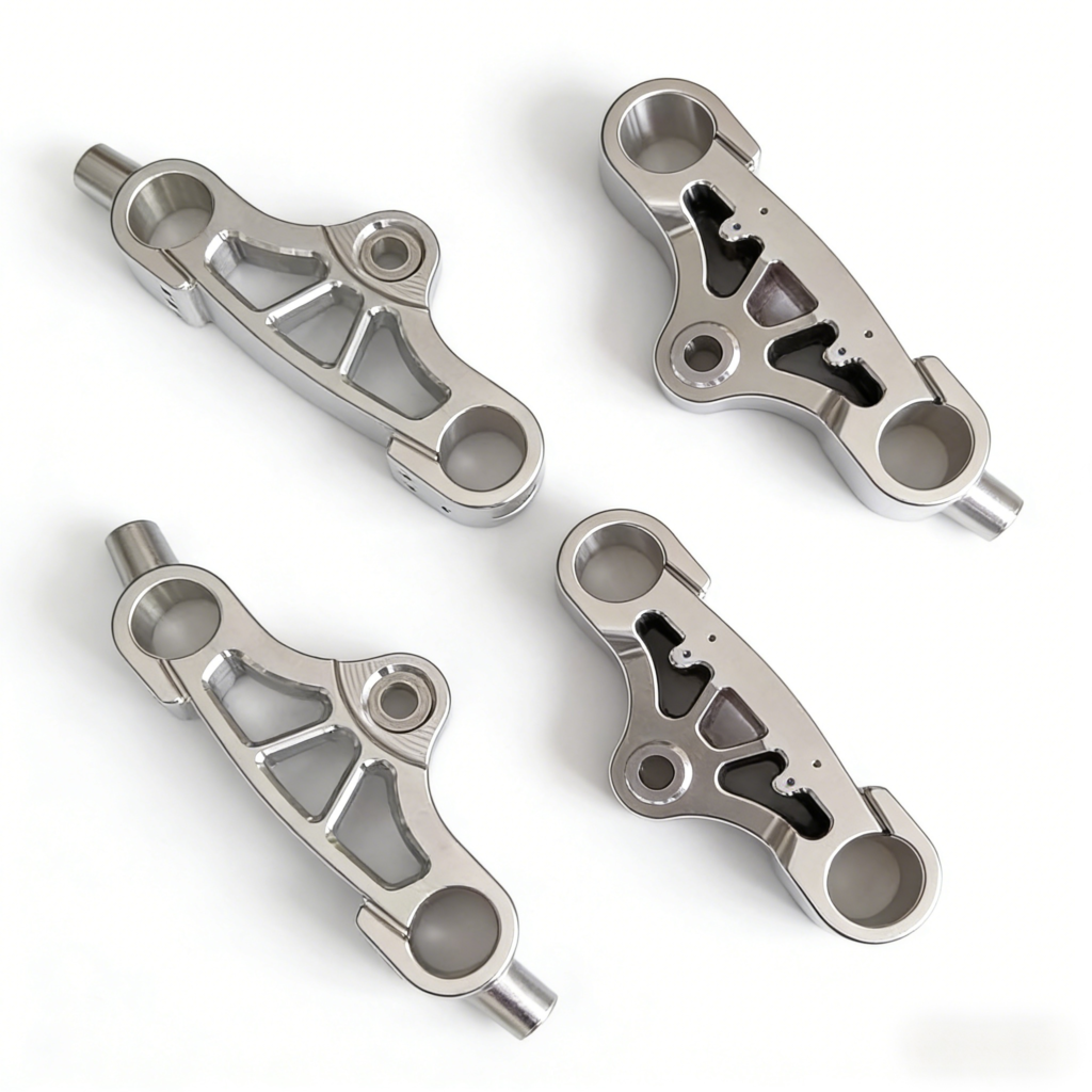 Personalized Top Triple Clamp 10 Year Durability CNC Billet Clamp for Custom Chopper Builds - Precision Metal Products - c...