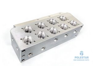 Leak Proof Manifold Block 5000 PSI Rating Reliable 316 Stainless Steel Hydraulic Valve Mounting Interface Pneumatic Contro...