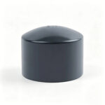 Dark gray PVC pipe end caps plastic pipe plug fitting