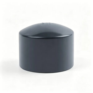 Dark gray PVC pipe end caps plastic pipe plug fitting