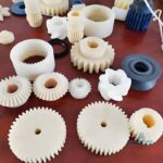 Compound Gears CNC machined nylon plastic components with low friction performance for compact transmission systems