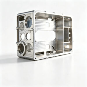 Precision CNC machined enclosure showing tight tolerance structure