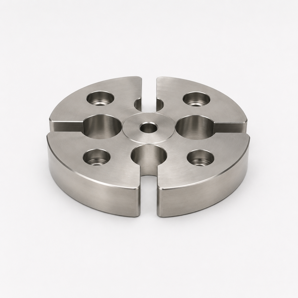 Precision counter flange for industrial feedthrough applications